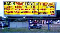 Photo courtesy of Driveinmovie.com.  Dadin Road Drive in Theatre is located in North Carolina. 