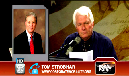 Click on graphic for video: Guest Tom Strobahr on Starbuck’s CEO telling Christians to take a hike -  03/25/13.  