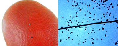 RFID chip so small it can be embedded in a piece of paper for tracking. 