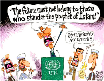 "OK, great. But what about the Muslims who equate Islam with terror? Obama called on Muslims to reject “those who distort Islam to preach intolerance and promote violence.” So when he is going to call upon mosques and Muslim organizations in the U.S. to back up their condemnations of the Islamic State with genuine programs teaching against its understanding of jihad and Islam?" - Winds Of Jihad 