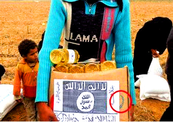 “Photos suggest ISIS rebranding U.N. food aid,” By Staff writer | Al Arabiya News (thanks to American Infidel) Monday, 2 February 2015 - See more at: http://pamelageller.com/2015/02/the-islamic-state-rebrands-un-food-aid-as-isis-food-aid.html/#sthash.UbcJrxn4.dpuf - Pamela Geller 