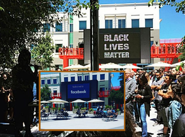"At Facebook’s headquarters in Menlo Park, California, the social media company replaced its 'Welcome to Facebook' signage with a 'Black Lives Matter' solidarity message." - Inquisitr 
