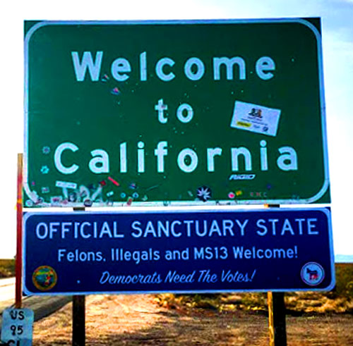 "The signs are similar to one posted on the Pacific Coast Highway in Malibu last year, according to the Los Angeles Times. That sign read: 'Official Sanctuary City ‘Cheap Nannies and Gardeners Make Malibu Great!’ (Boyle Heights Not So Much).' That sign was posted after Malibu declared itself a sanctuary city." - Diogenes Middle Finger