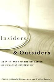 UBC Press: "Insiders and Outsiders is a splendid collection of insightful, well-written essays by leading political scientists, produced in honour of Cairns. … The book should be read by anyone who is seeking an overview of Canada’s political landscape or who just wants to understand the nature and value of Cairns’s contribution to that landscape."