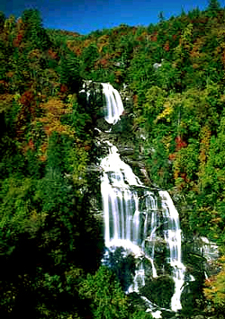 Upper Whitewater Falls is the highest waterfall east of the Rockies.