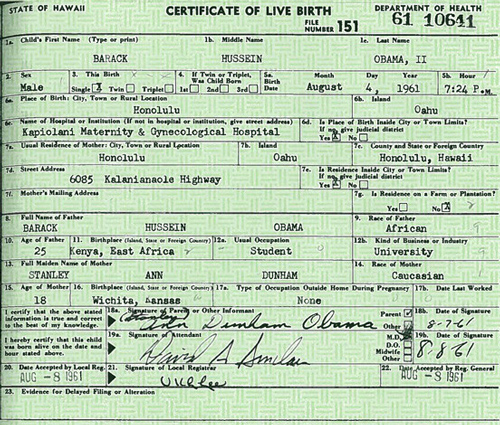 Obama releases his birth certificate.  But it's a .pdf file, the Adobe software designed to track artist's changes for documenting work with their clients.  A birth certificate is the last thing one wants in a .pdf file, allowing anyone with the software to see the document's changes and therefore not an original, something HuffPo missed in its excitement their socialist had answered his critics.  But he had only caused more confusion to the point political correctness was now controlling the documents authenticity.    