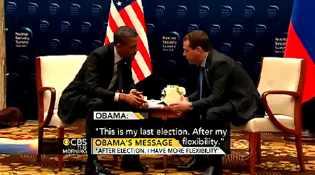 Obama Caught on Hot Mic: Tells Russian Prez He‘ll Have More ’Flexibility‘ ’After My Election.'   